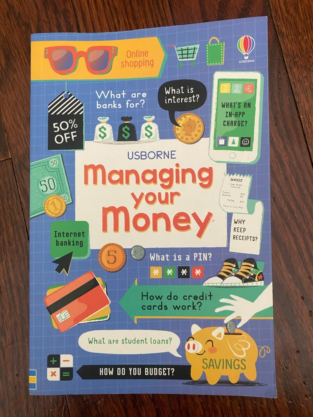 Usborne Managing Your Money - Colorful Kids Finance Book